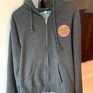 Santa Cruz Zip Up Hoodie women’s XL